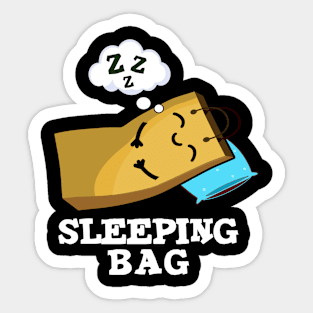 Sleeping Bag Funny Paper Bag Pun Sticker